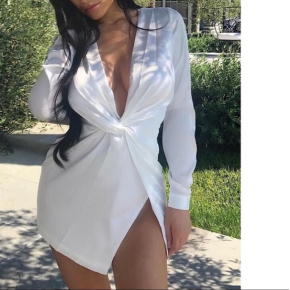 satin mini (Creme) dress
